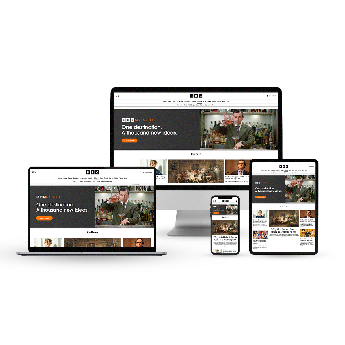 Times Square on multiple devices on BBC.com