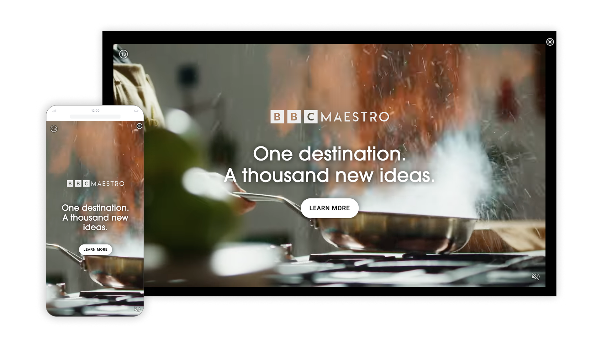 Interstitial ad format
