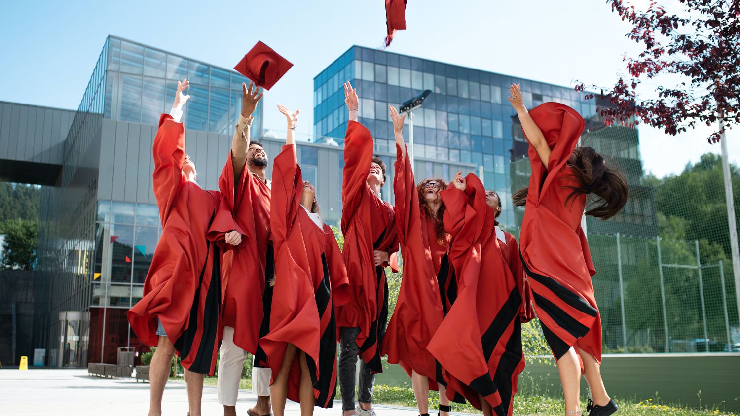 Graduates celebrating