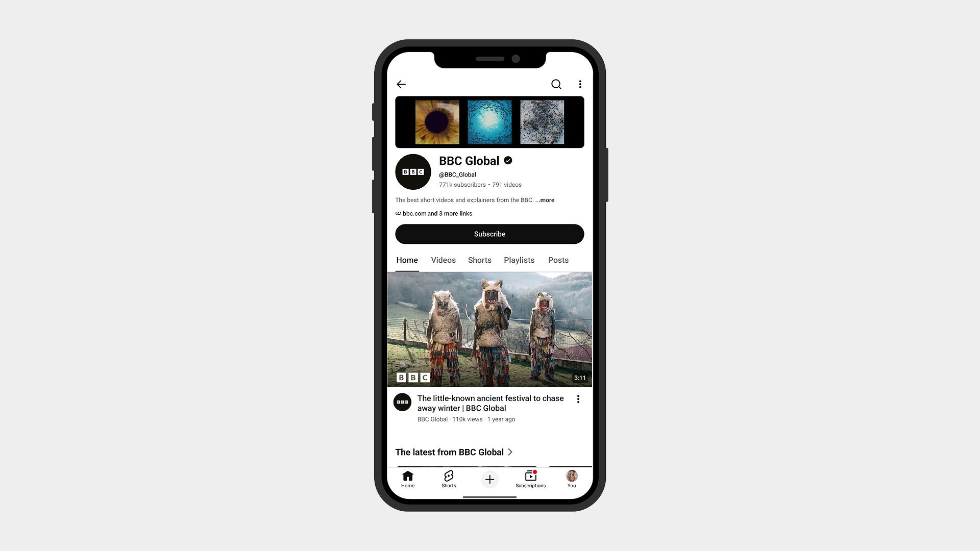 BBC Global YouTube channel